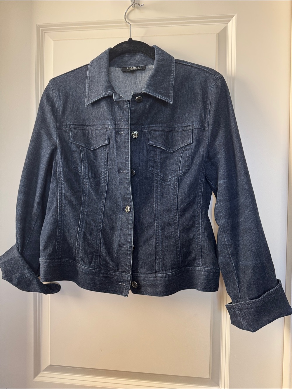 Talbots Indigo Denim Jean Jacket in Dark Blue